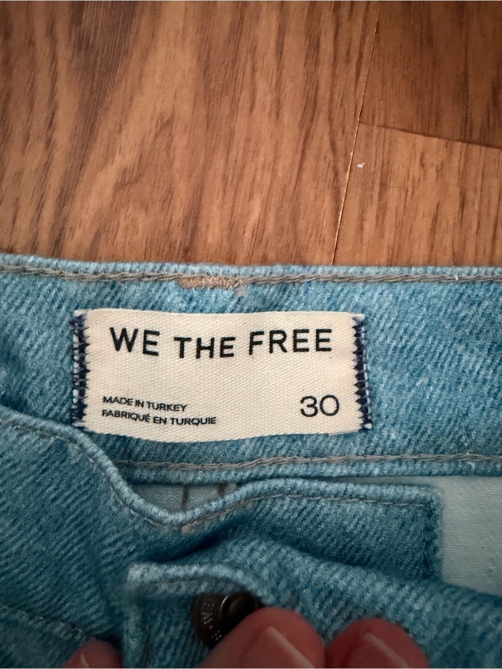 We The Free Patchwork Light Blue Wide-Leg Jeans - Picture 9 of 15